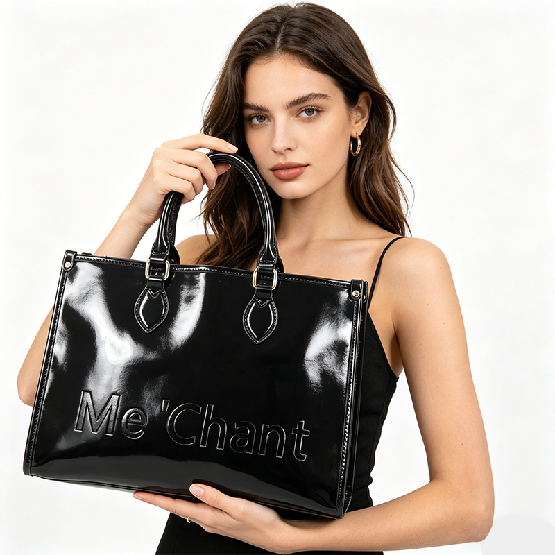 Top Handle Structured - Bolso Tote de Cuero Sintético PU