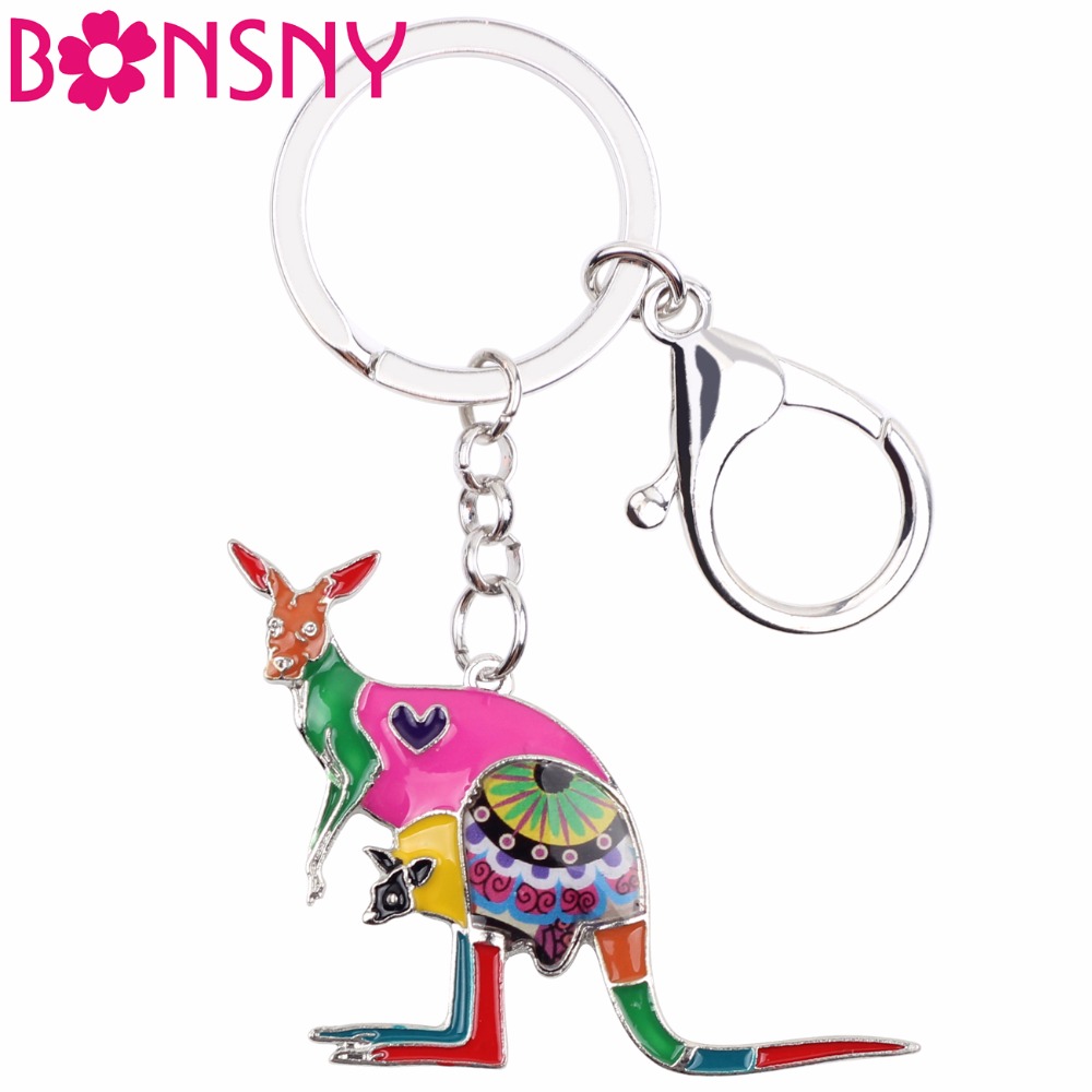 Women'S Kangaroo Bags - Bonsny-Llavero con diseño Floral de Australia