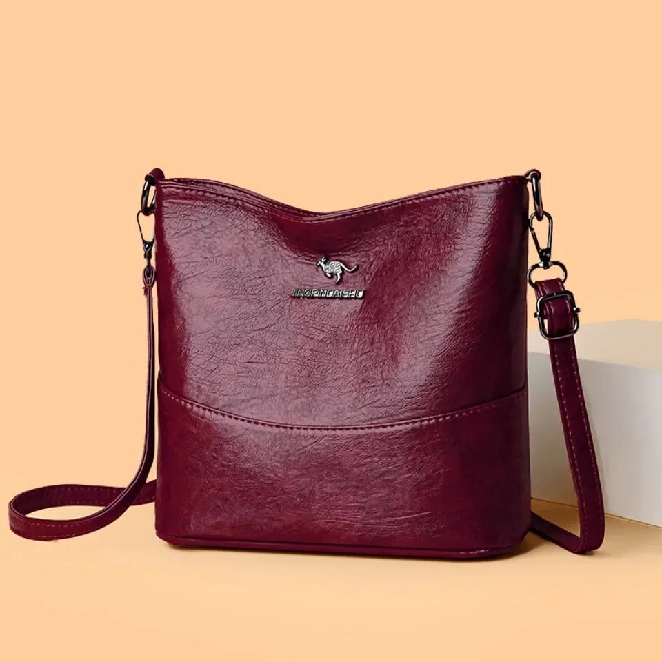 Women'S Kangaroo Bags - Bolso cruzado de cuero Pu suave