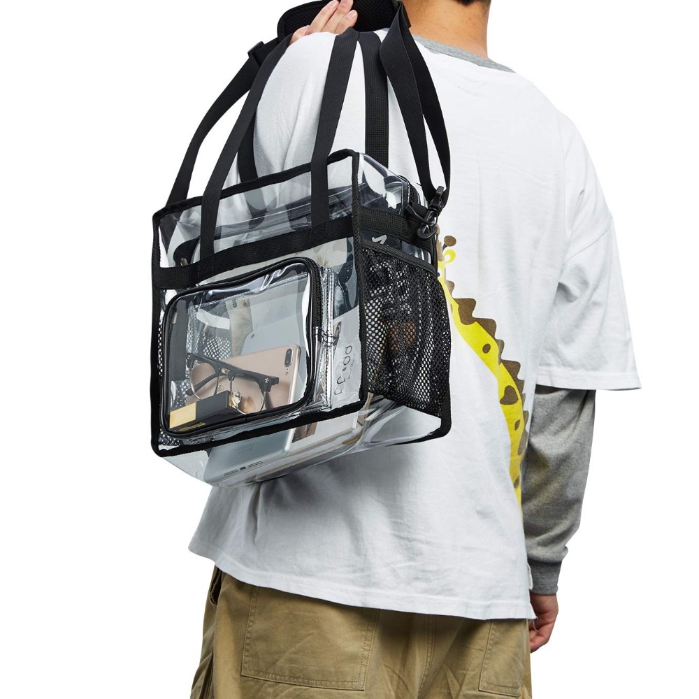 Women Bags Work - Bolso transparente de plástico resistente con