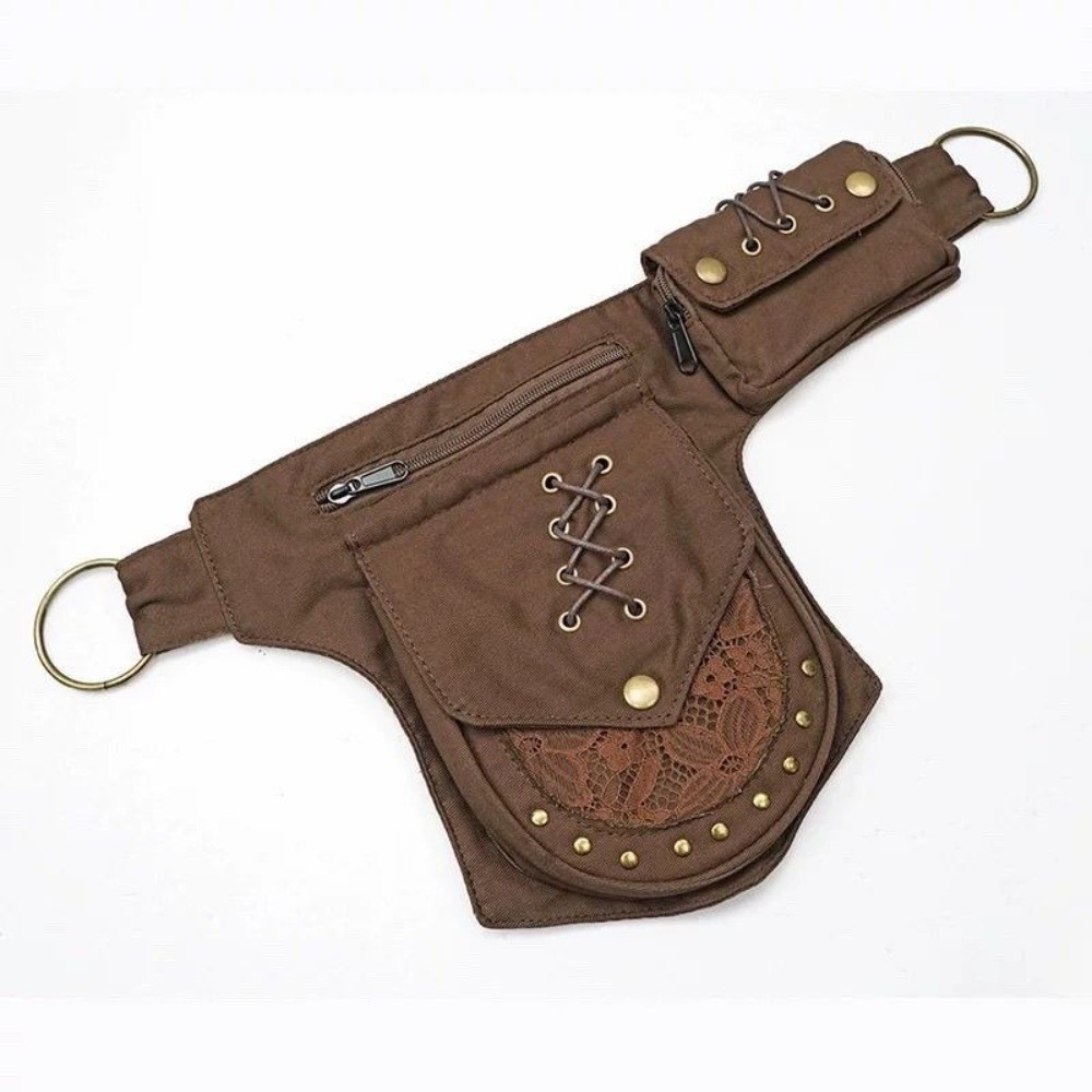 Women'S Bum Bags - Riñonera de estilo punk con correa