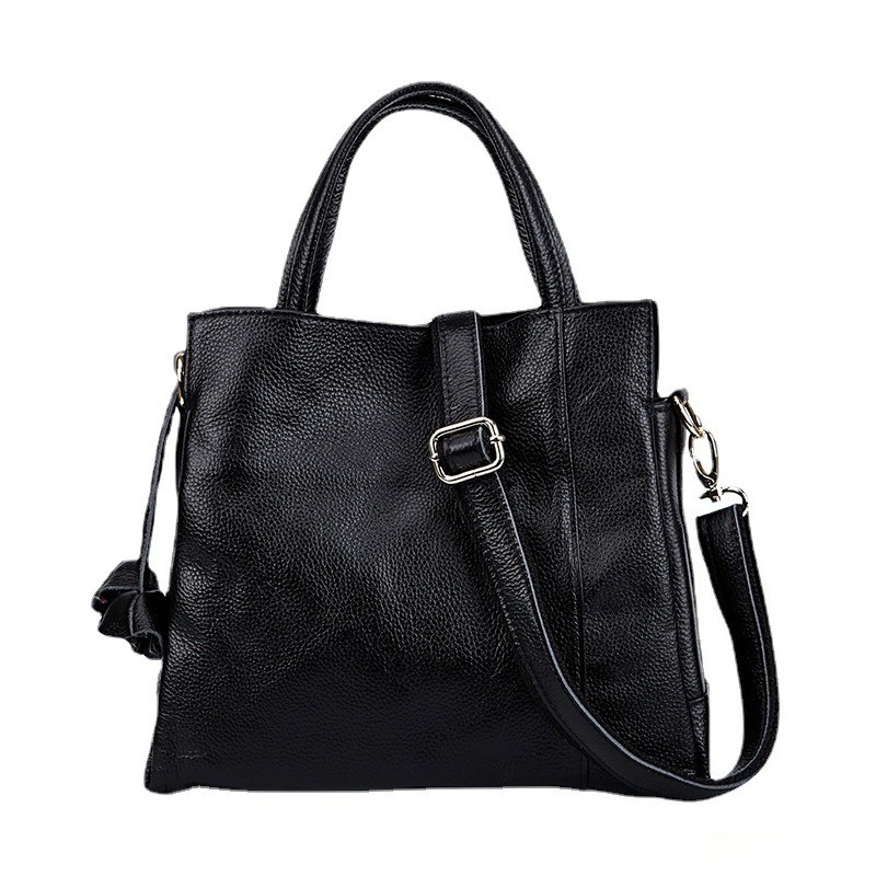 Top Handle Structured - Bolso de Hombro de Cuero Genuino