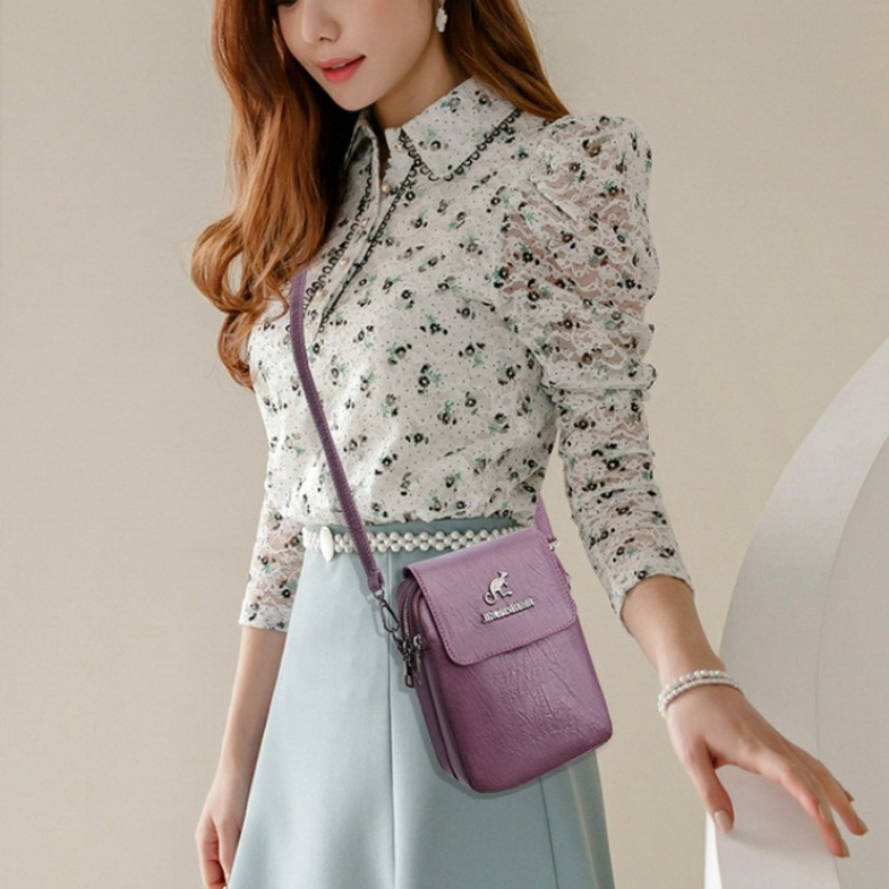 Women'S Kangaroo Bags - Bolso bandolera vintage de cuero sintético