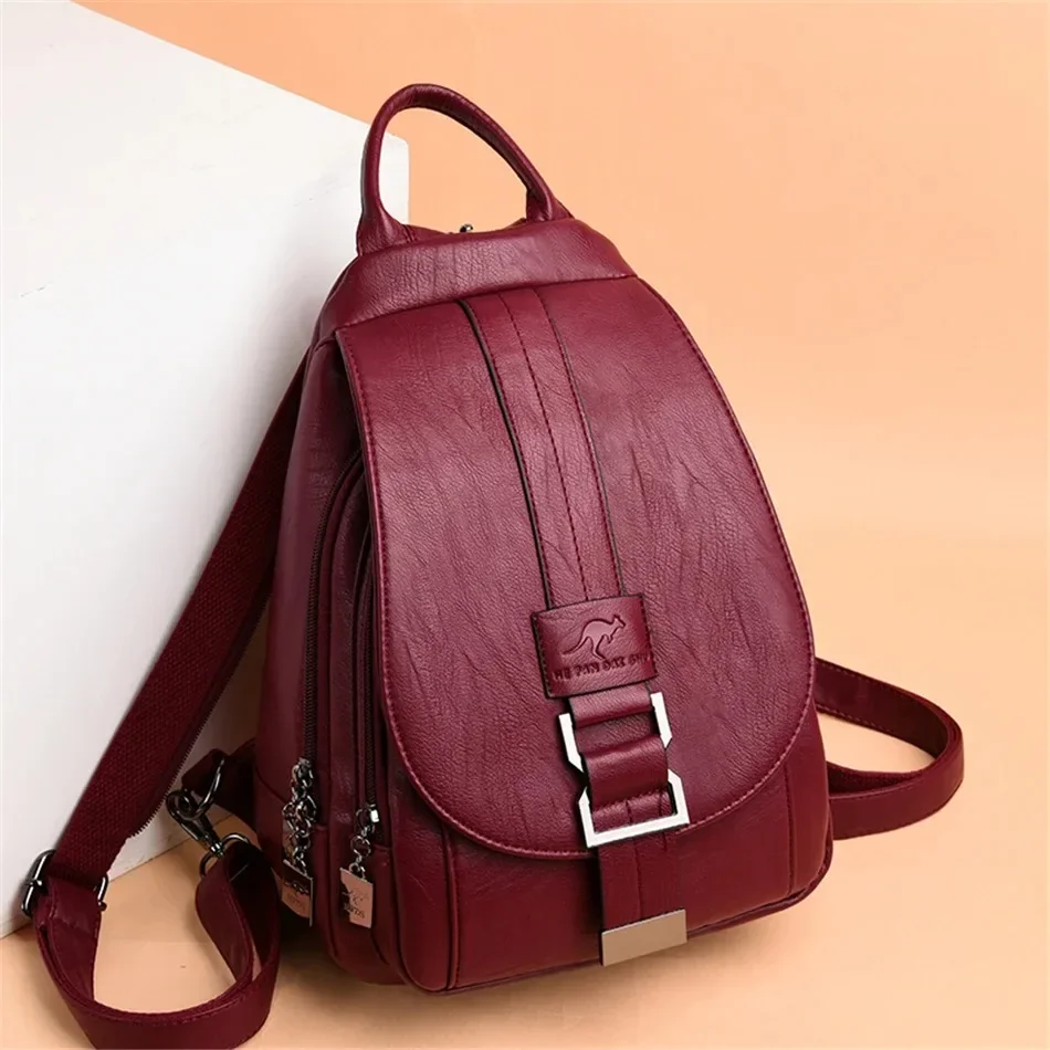 Women'S Kangaroo Bags - Mochilas multifuncionales de cuero para mujer,