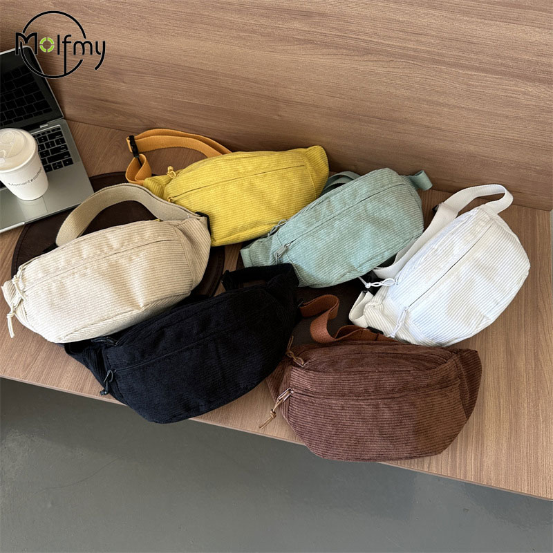 Women'S Bum Bags - Riñonera de pana para mujer, bolso
