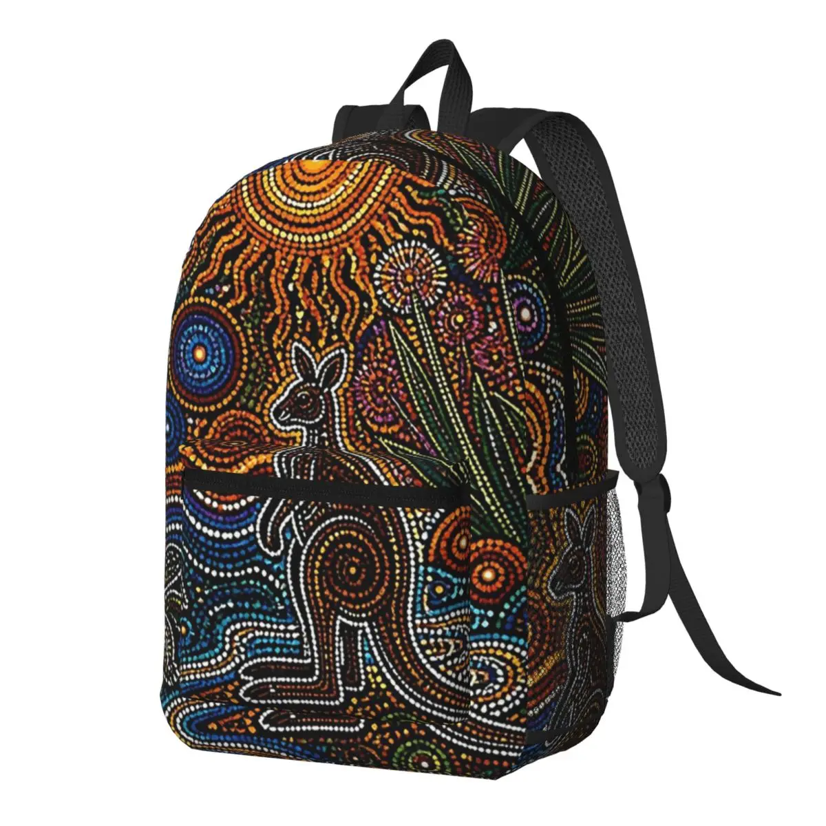Women'S Kangaroo Bags - Mochila aborigen australiana abstracta con diseño