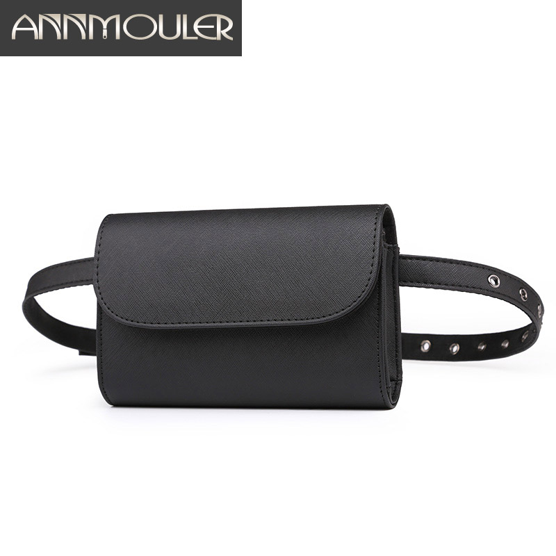 Women'S Bum Bags - Annmouler, riñoneras de Color sólido, riñonera