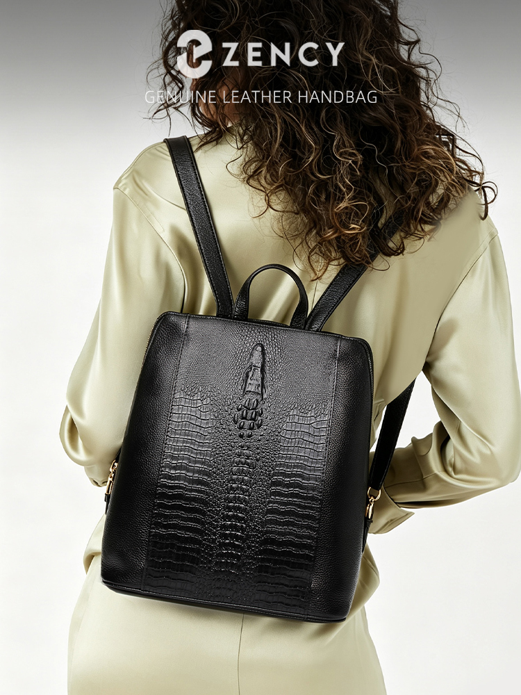 Women Bags Work - Mochila Zency de piel de cocodrilo
