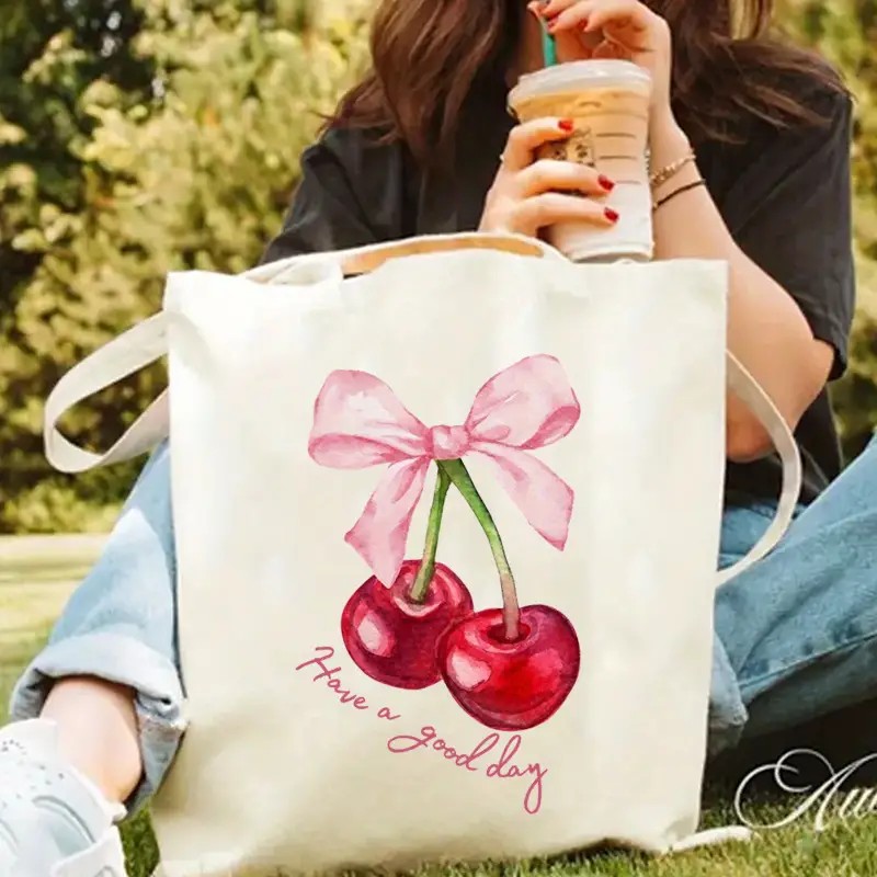 Bolso de mano de lona con dise - Shopper Tote Canvas reseña y precio