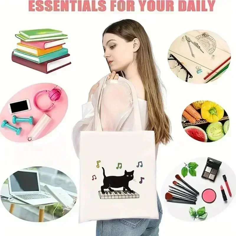 Bolso de mano de lona con esta - Shopper Tote Canvas reseña y precio