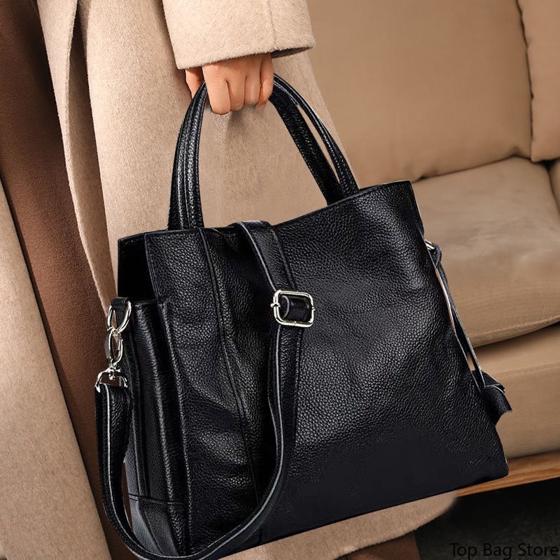 Bolso de Hombro de Cuero Genui - Top Handle Structured reseña y precio