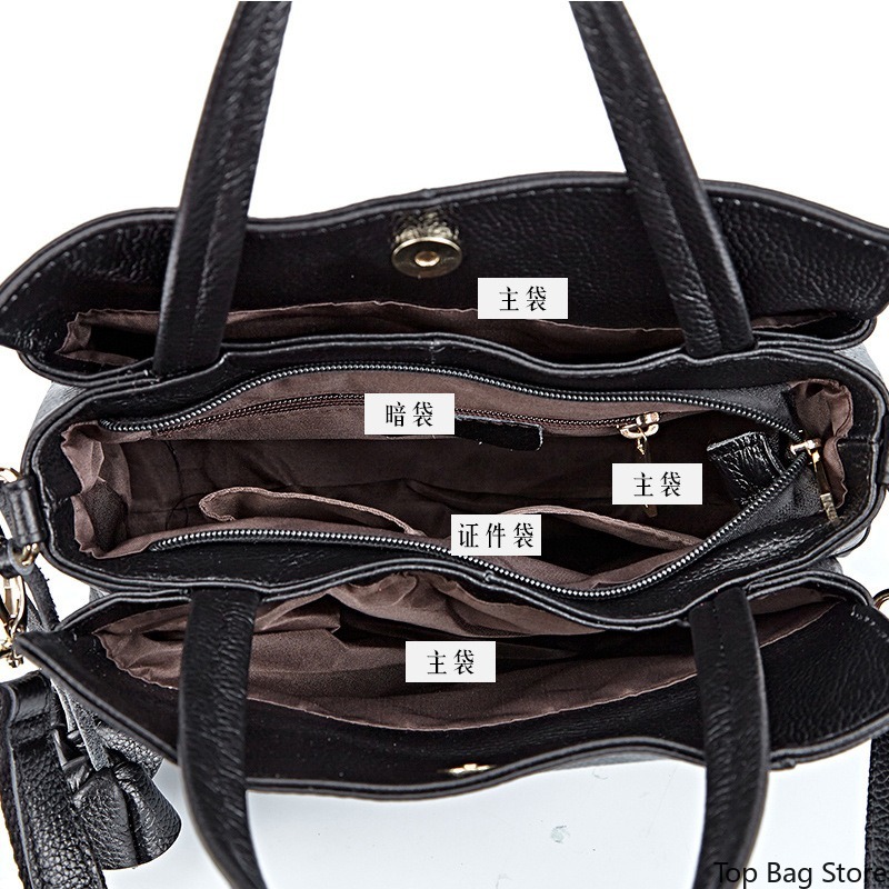 Bolso de Hombro de Cuero Genui - Top Handle Structured reseña y precio