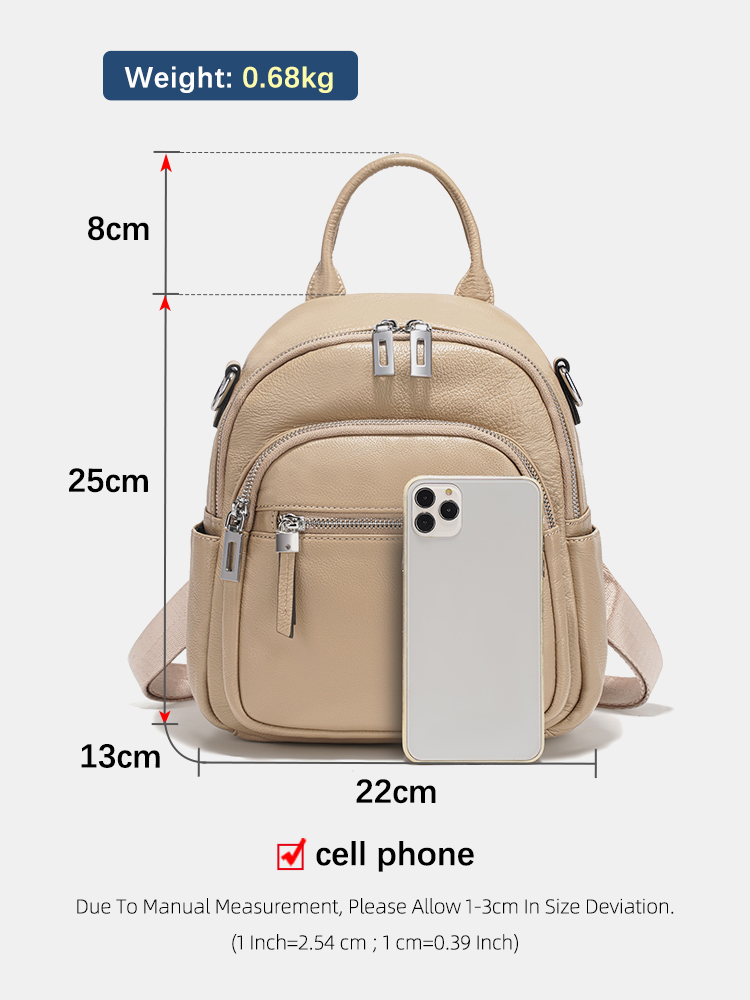 Mochila pequeña Zency de cuero - Women Bags Work reseña y precio
