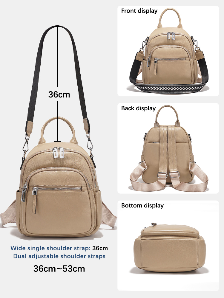 Mochila pequeña Zency de cuero - Women Bags Work reseña y precio