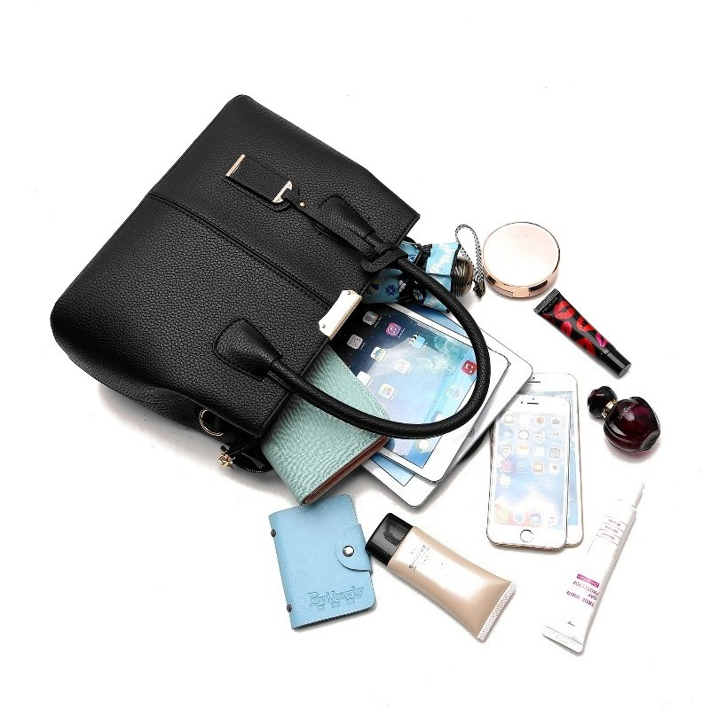 Bolso de cuero PU con asa supe - Top Handle Structured reseña y precio