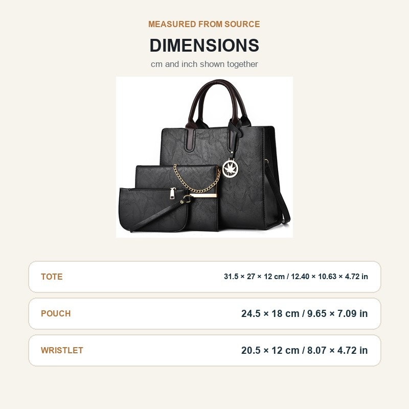Conjunto de 3 Bolsos de Mano p - Top Handle Structured reseña y precio