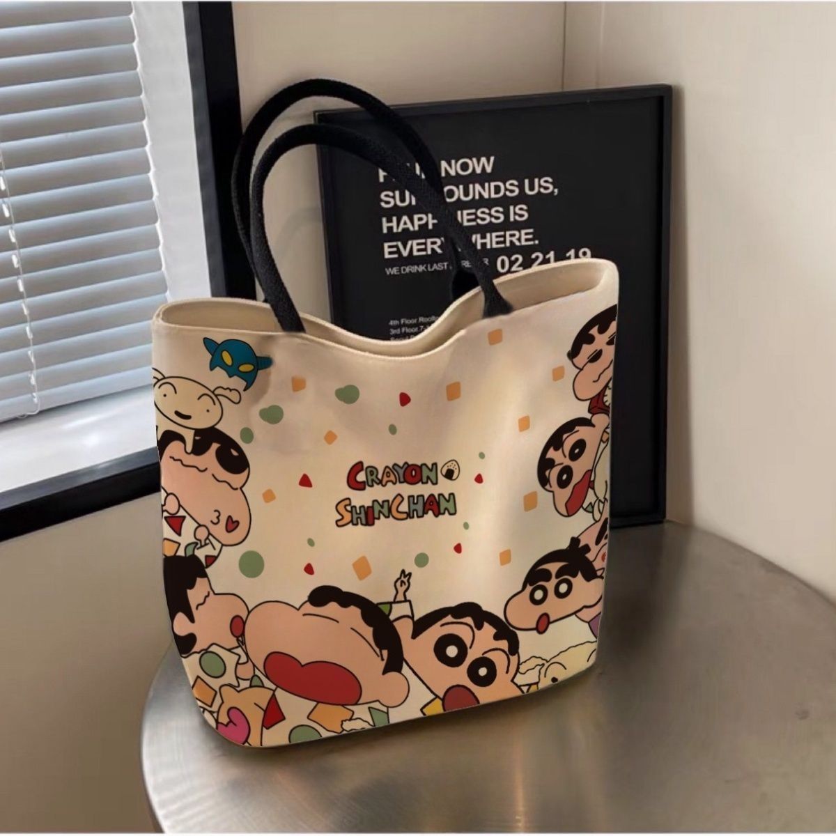 Bolsa de Lona con Diseño de Cr - Shopper Tote Canvas reseña y precio