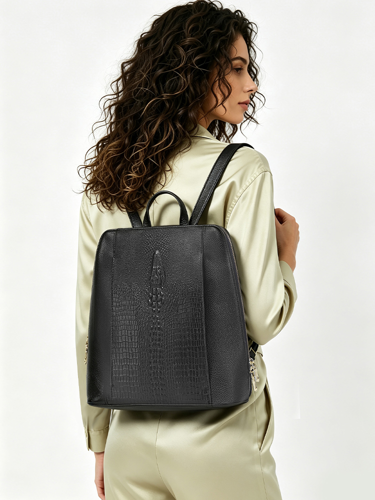 Mochila Zency de piel de cocod - Women Bags Work reseña y precio